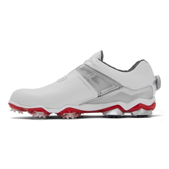 Foot Joy Tour X 55406 golf shoes white grey and red 8 M New - Picture 4 of 7